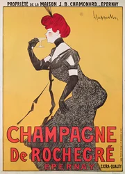 Affiche publicitaire pour Champagne de Rochegre